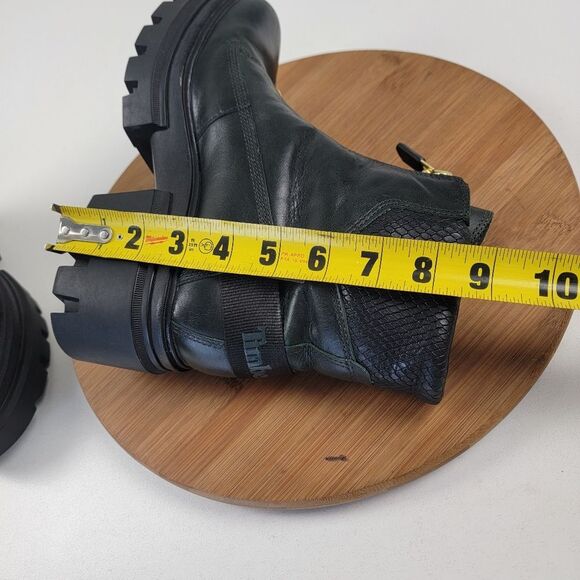 Timberland Everleigh Boot Front Zip Mid Boots Green Leather Womens 7.5 Platform - Picture 11 of 13